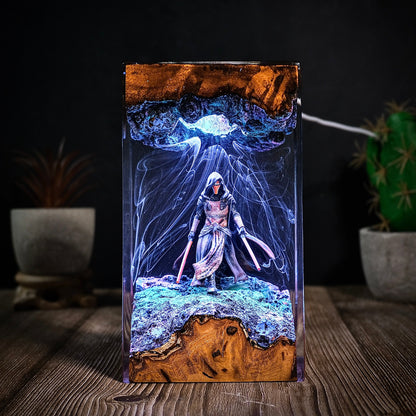 The Prodigal Knight: Galaxy Balance Resin Lamp