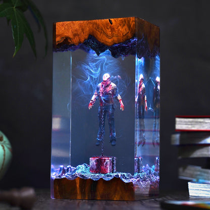 Underwater Terror: The Rusty Chain Resin Lamp