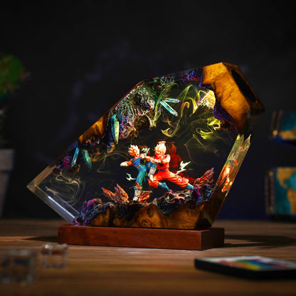 The Prideful Prince vs The Earth's Savior Resin Lamp
