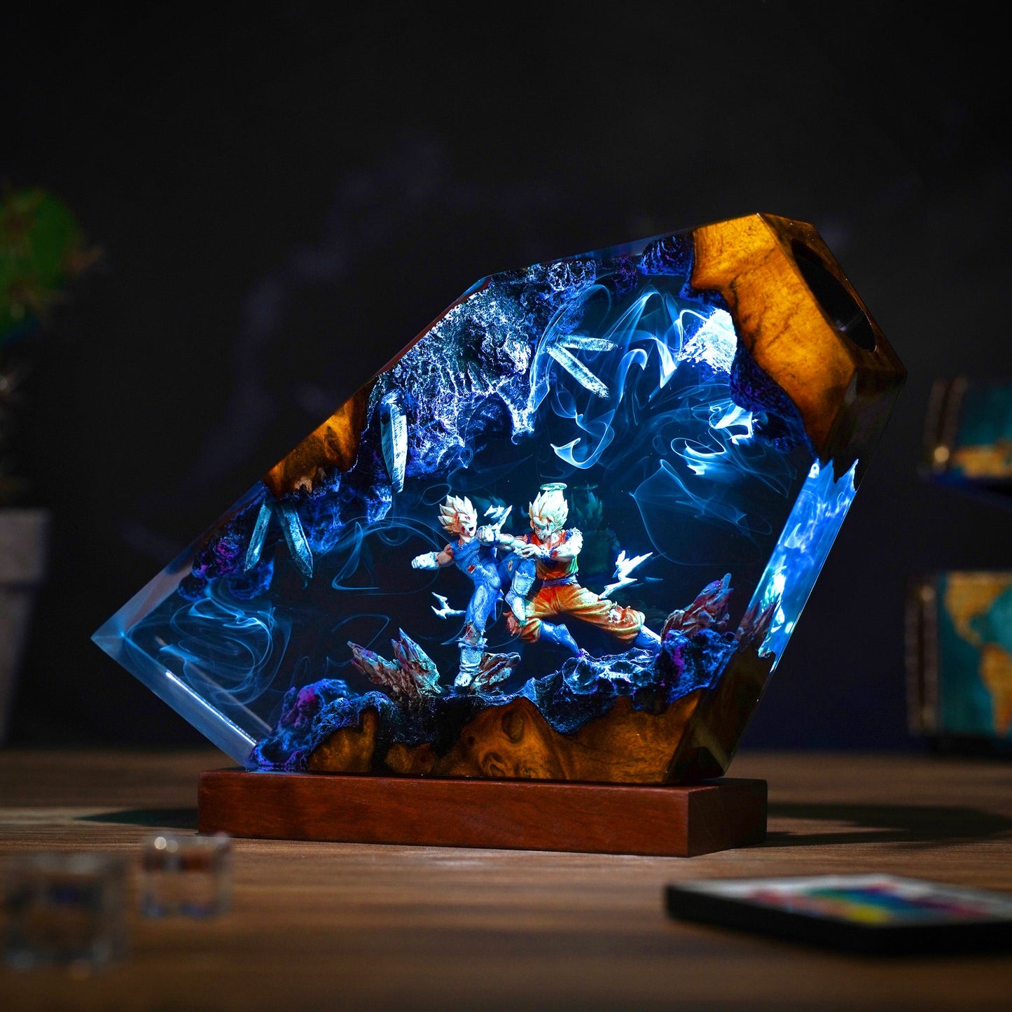The Prideful Prince vs The Earth's Savior Resin Lamp