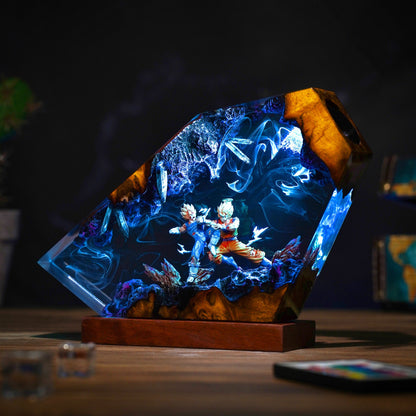 The Prideful Prince vs The Earth's Savior Resin Lamp
