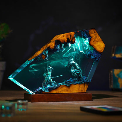 Galactic Stalker vs Acidic Beast Resin Lamp