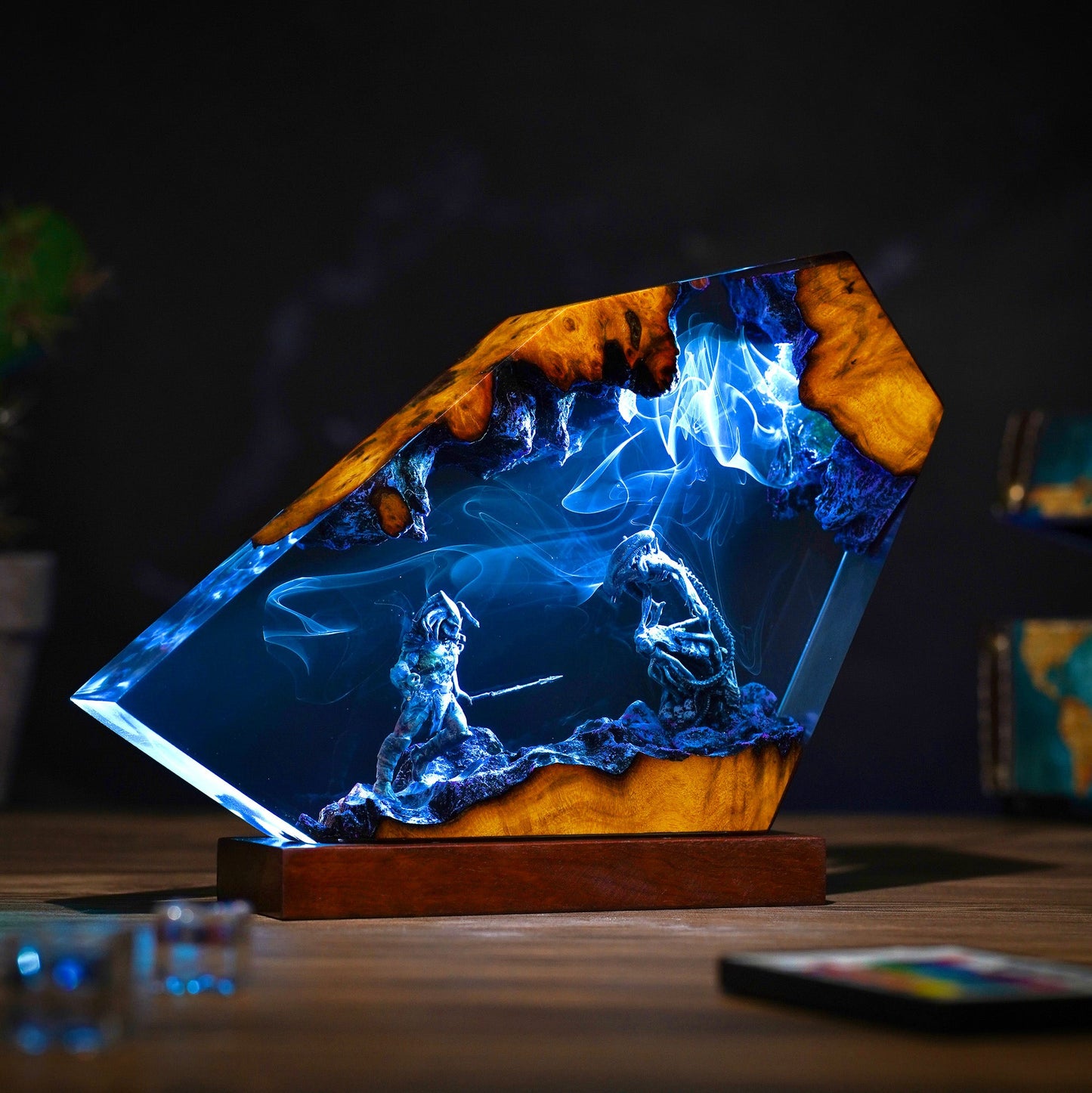 Galactic Stalker vs Acidic Beast Resin Lamp