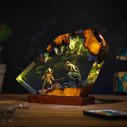 Galactic Stalker vs Acidic Beast Resin Lamp