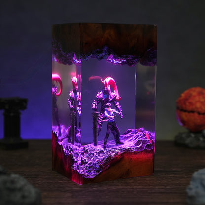 The Shadow Monarch: Loyal Red Knight Resin Lamp