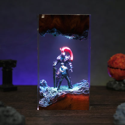The Shadow Monarch: Loyal Red Knight Resin Lamp