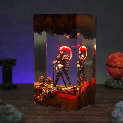 The Shadow Monarch: Loyal Red Knight Resin Lamp
