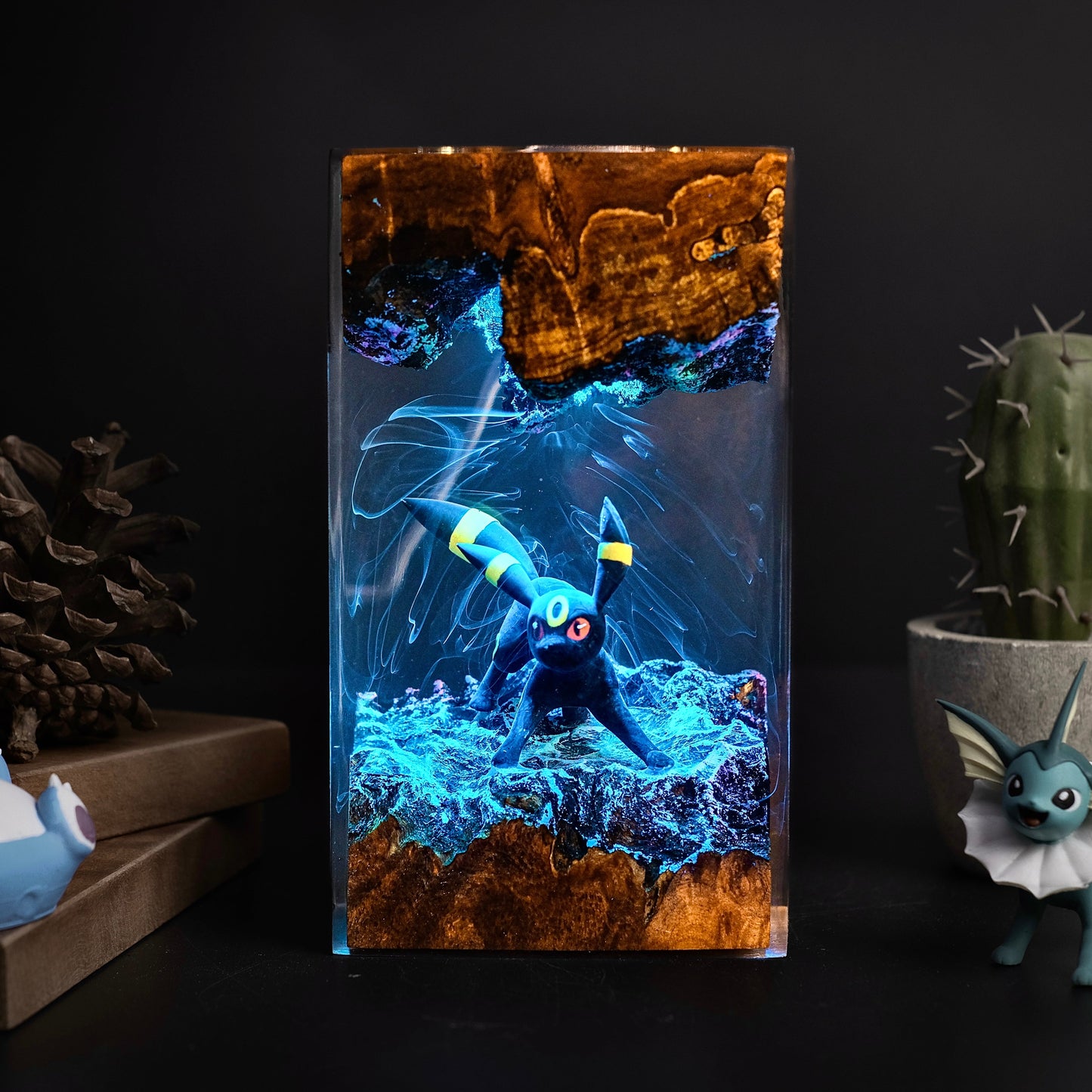 Mystic Shadow: The Glowing Ring Resin Lamp