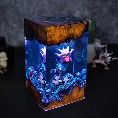 The Shadow Prankster: Purple Smoke Resin Lamp
